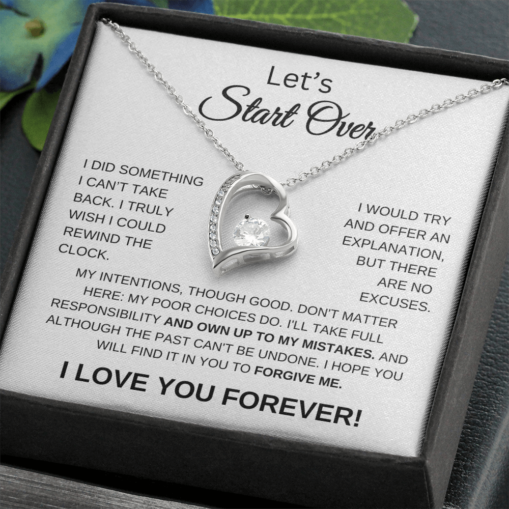 Let's Start Over | Forgive Me | Forever Love Necklace-WC