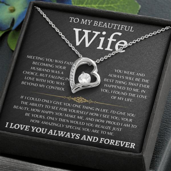 To My Beautiful Wife  | Forever Love Necklace