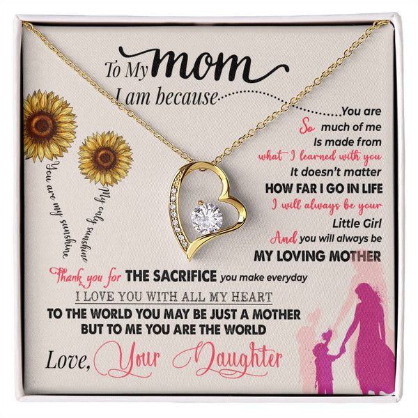 To My Mom | Love Your Daughter | Forever Love Necklace