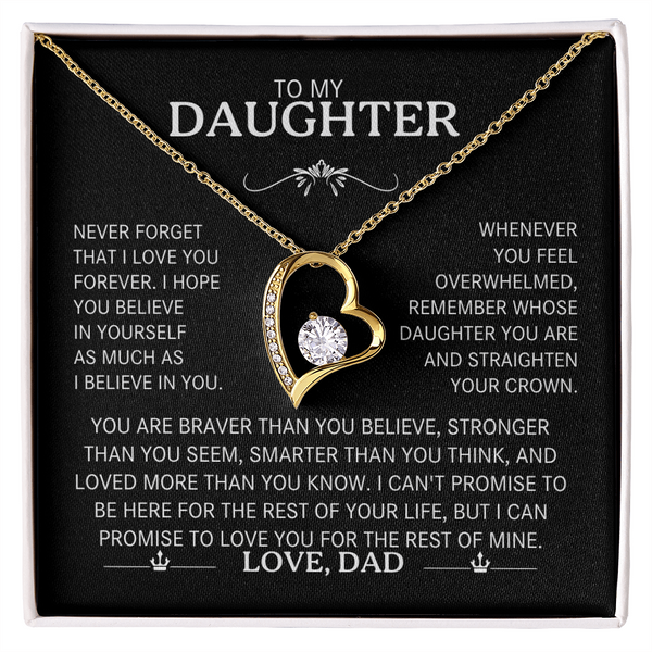 To My Daughter |  The "Straighten Your Crown | Forever Love Necklace