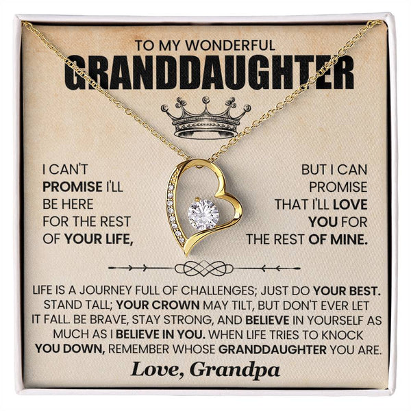 To My Wonderful Grandaughter |
