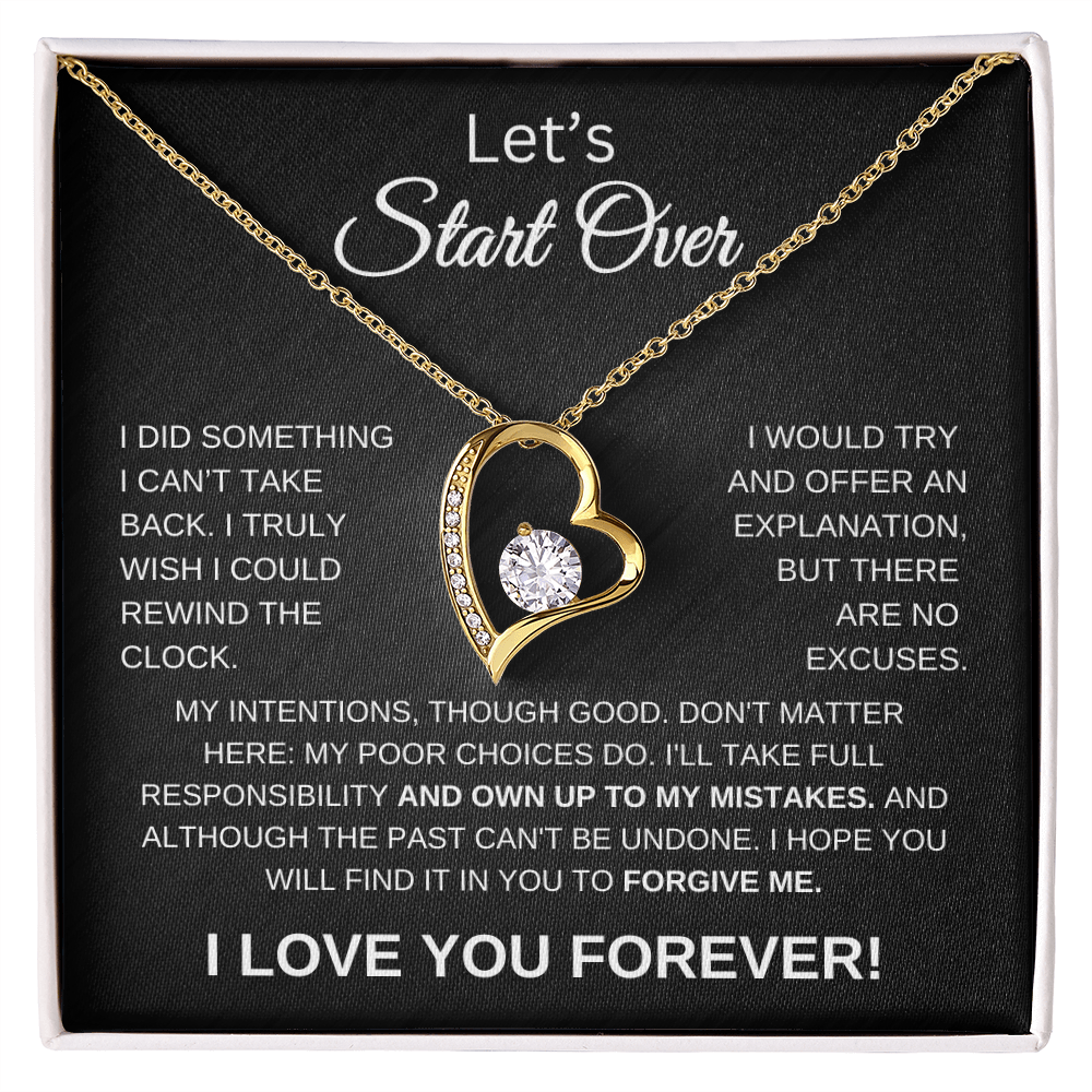 Let's Start Over | Forgive Me | Forever Love Necklace-BC