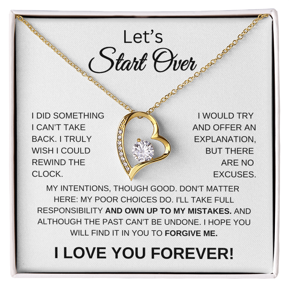 Let's Start Over | Forgive Me | Forever Love Necklace-WC