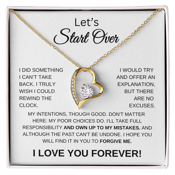 Let's Start Over | Forgive Me | Forever Love Necklace-WC