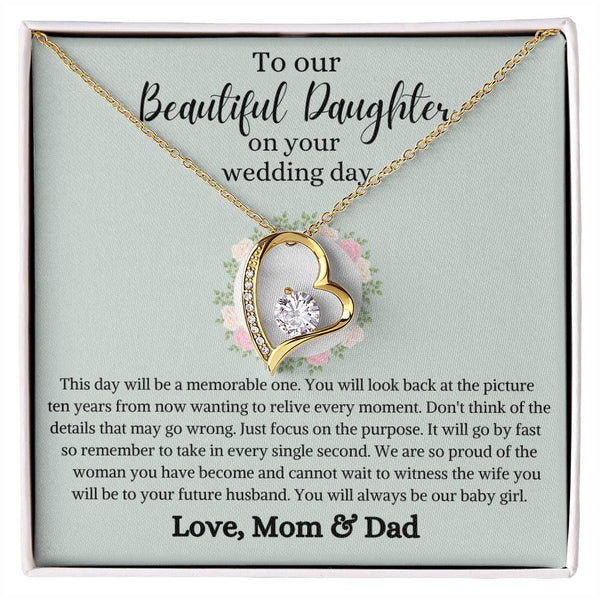 To My Daughter On Your Wedding Day | Forever Love Necklace