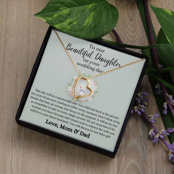 To My Daughter On Your Wedding Day | Forever Love Necklace