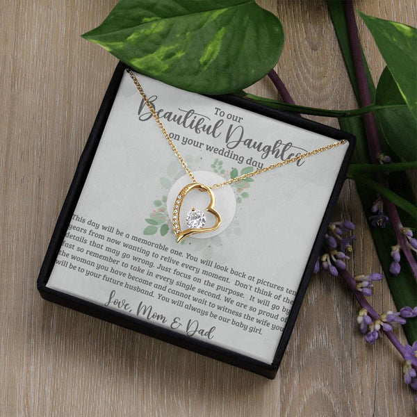 To My Daughter On Your Wedding Day - Forever Love Necklace