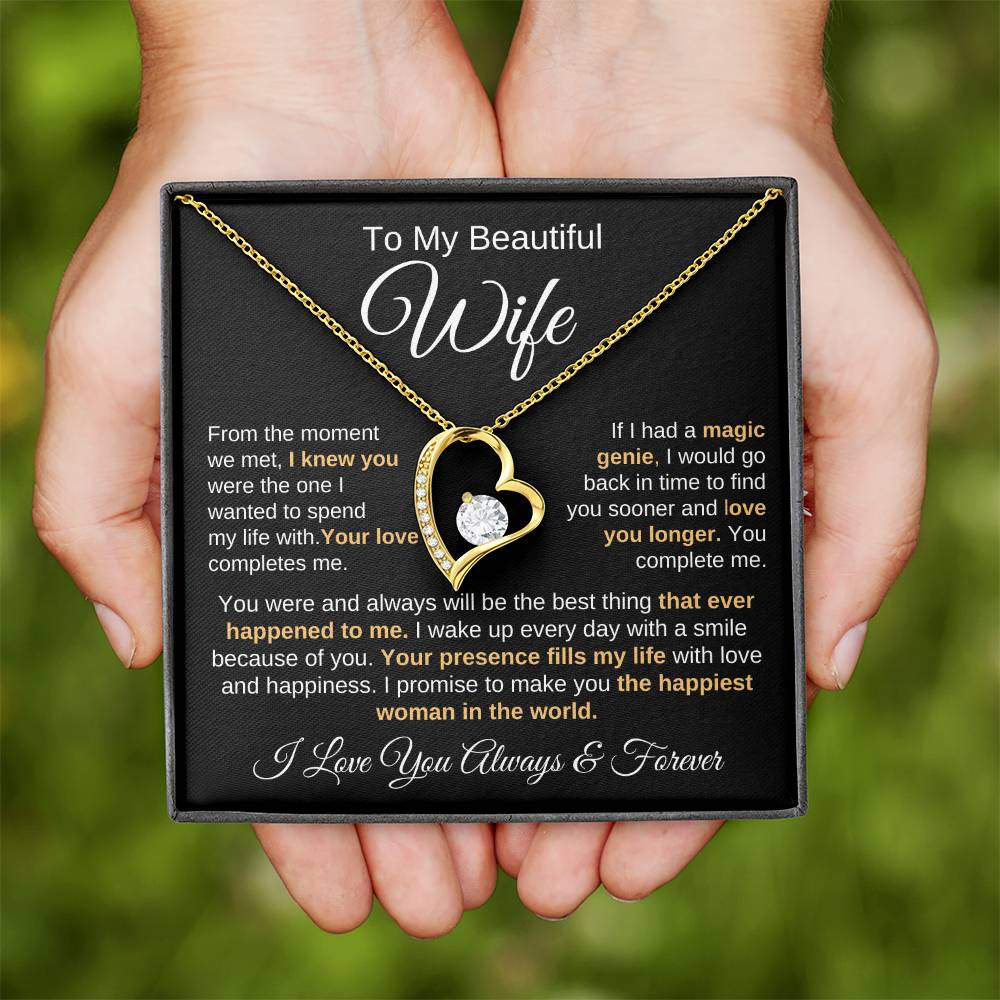 To My Wife: "Found You Sooner" – Forever Love Necklace