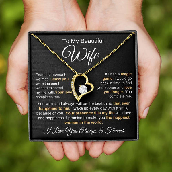 To My Wife: "Found You Sooner" – Forever Love Necklace