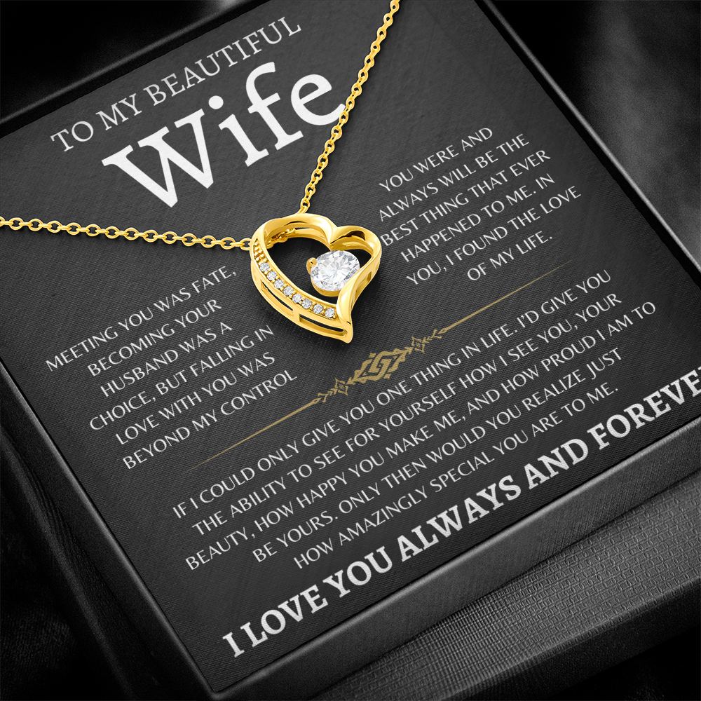 To My Beautiful Wife  | Forever Love Necklace
