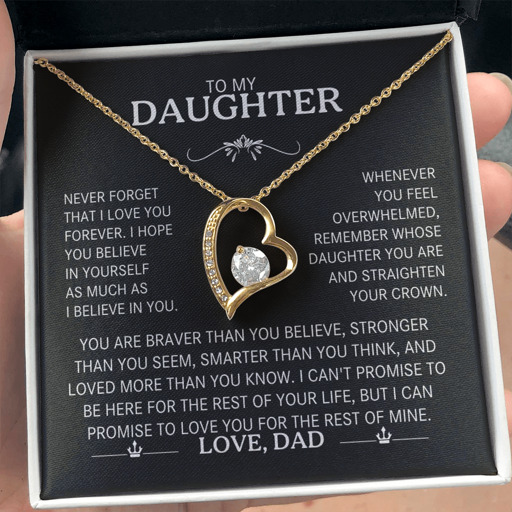 To My Daughter |  The "Straighten Your Crown | Forever Love Necklace