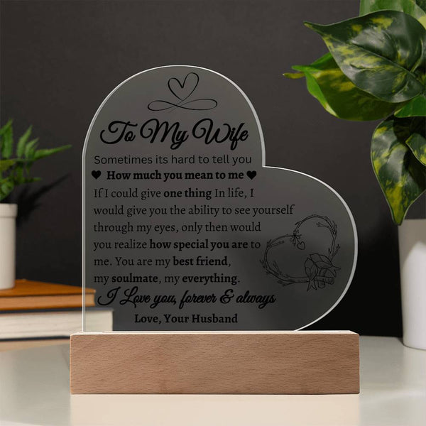 To My Wife | One Thing In Life | Acrylic Plaque