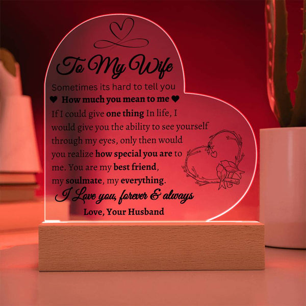 To My Wife | One Thing In Life | Acrylic Plaque