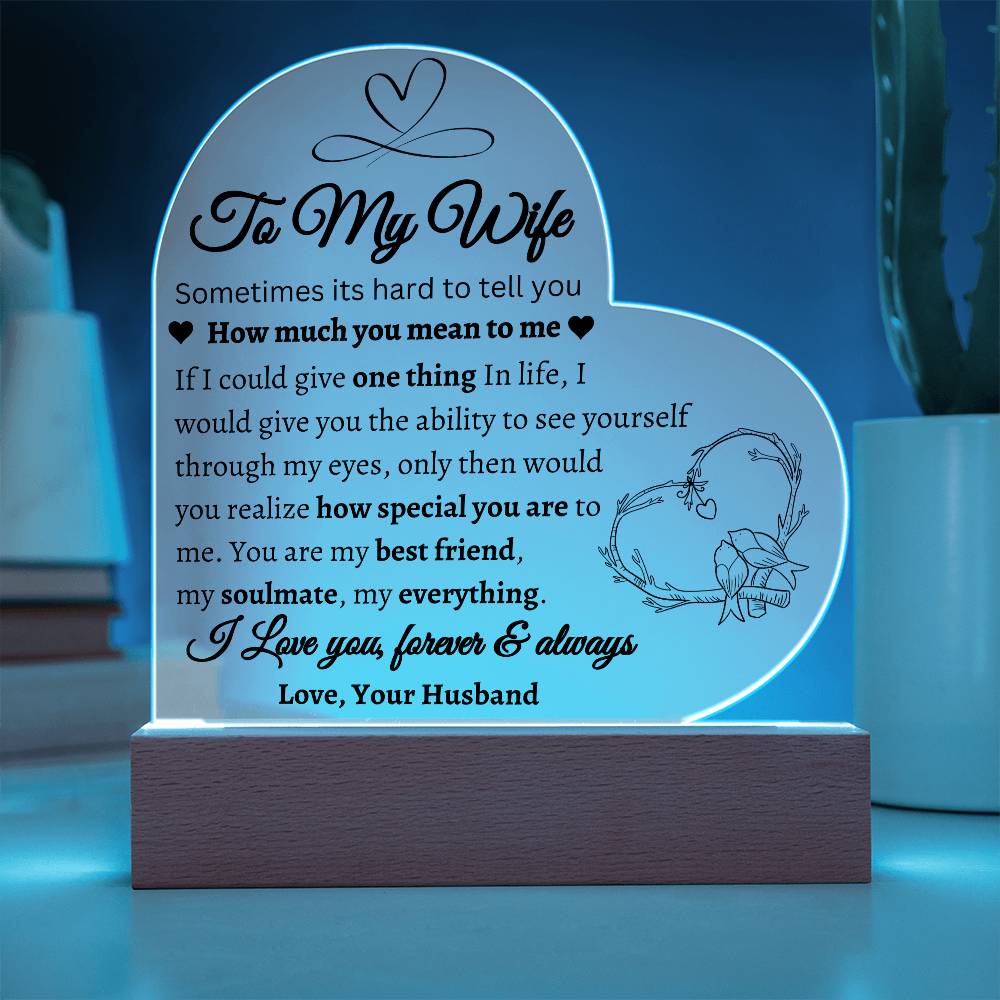 To My Wife | One Thing In Life | Acrylic Plaque