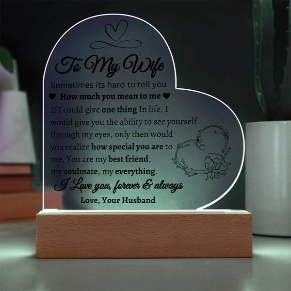 To My Wife | One Thing In Life | Acrylic Plaque