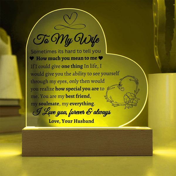 To My Wife | One Thing In Life | Acrylic Plaque