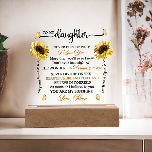 To My Daughter | Believe In Yourself | Acrylic Plaque