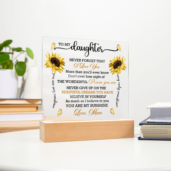 To My Daughter | Believe In Yourself | Acrylic Plaque