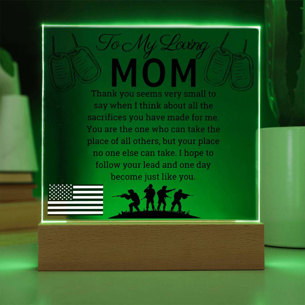 To My Loving Mom | Square Acrylic Plaque