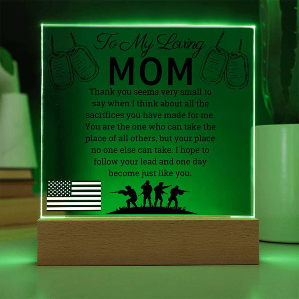 To My Loving Mom | Square Acrylic Plaque