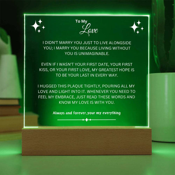 Eternal Love Multicolor LED Acrylic Plaque