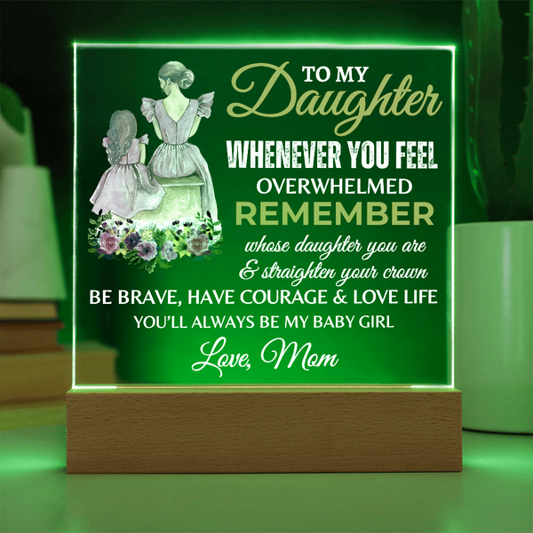 To My Daughter | Graduation Gift | Acrylic Square  Plaque