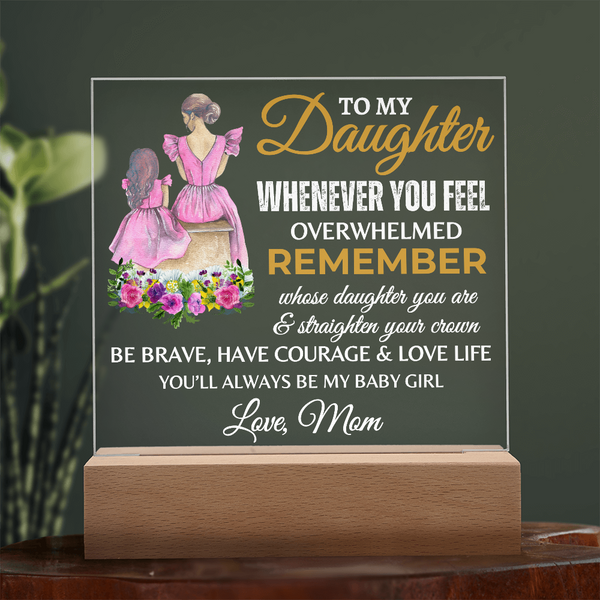 To My Daughter | Graduation Gift | Acrylic Square  Plaque