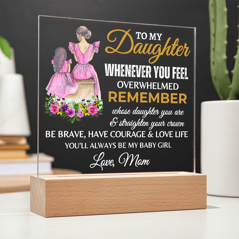 To My Daughter | Graduation Gift | Acrylic Square  Plaque