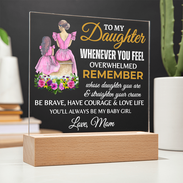 To My Daughter | Graduation Gift | Acrylic Square  Plaque