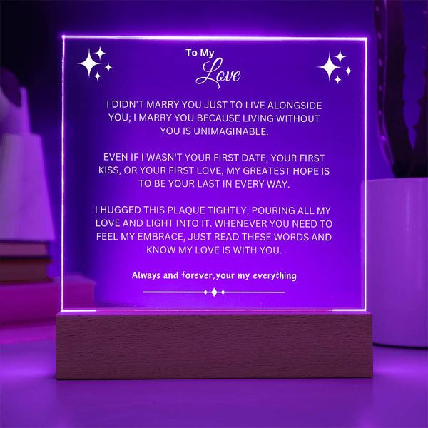 Eternal Love Multicolor LED Acrylic Plaque