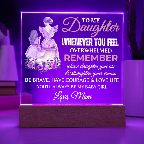 To My Daughter | Graduation Gift | Acrylic Square  Plaque