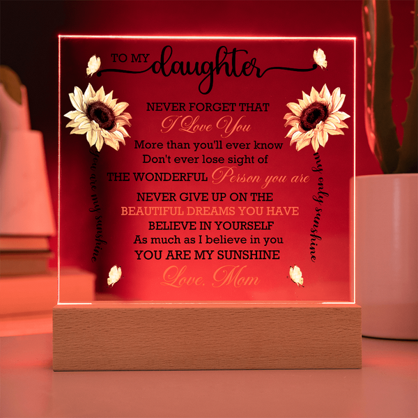 To My Daughter | Believe In Yourself | Acrylic Plaque