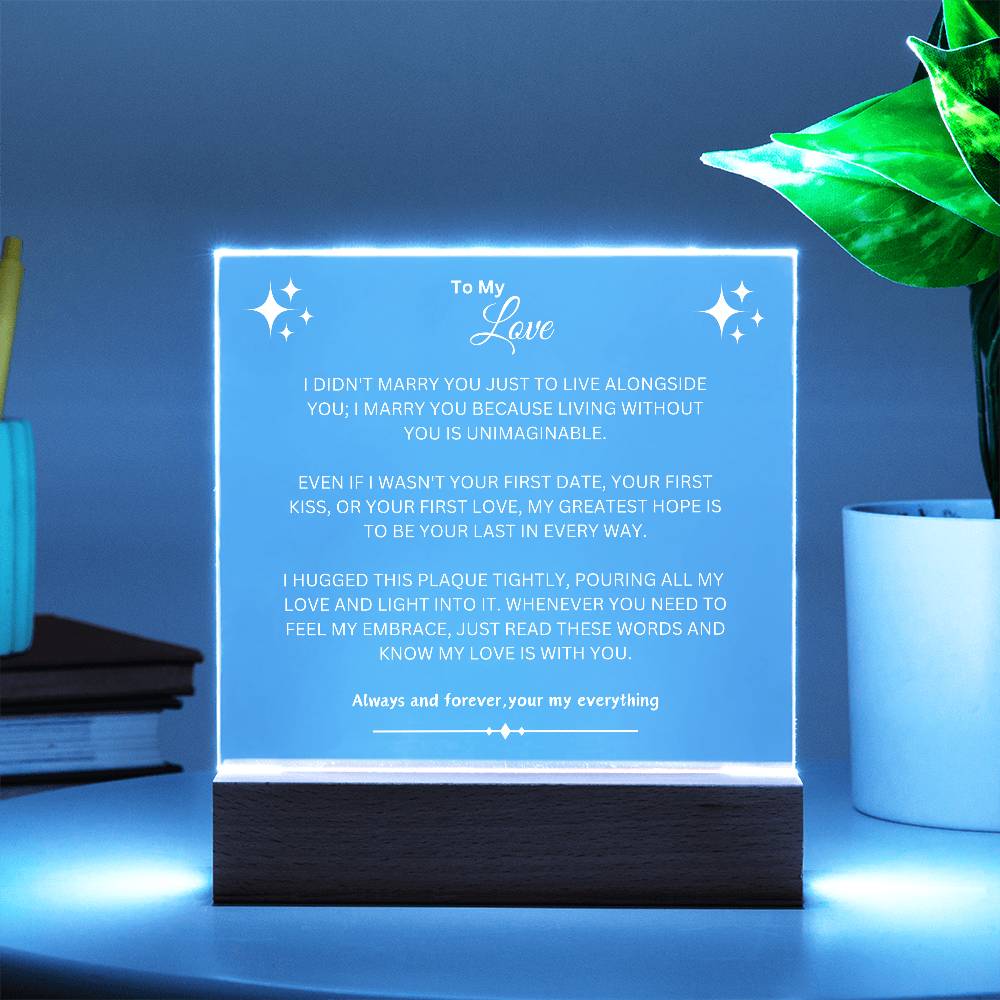 Eternal Love Multicolor LED Acrylic Plaque