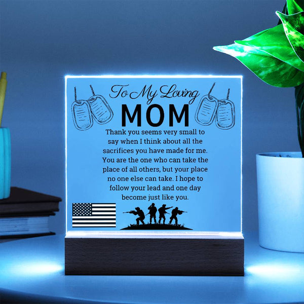 To My Loving Mom | Square Acrylic Plaque
