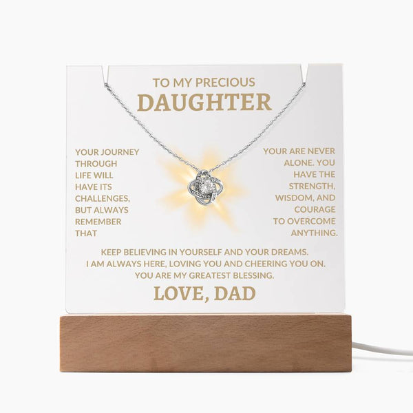 To My Precious Daughter Love, Dad | Keepsake Acrylic Bundle