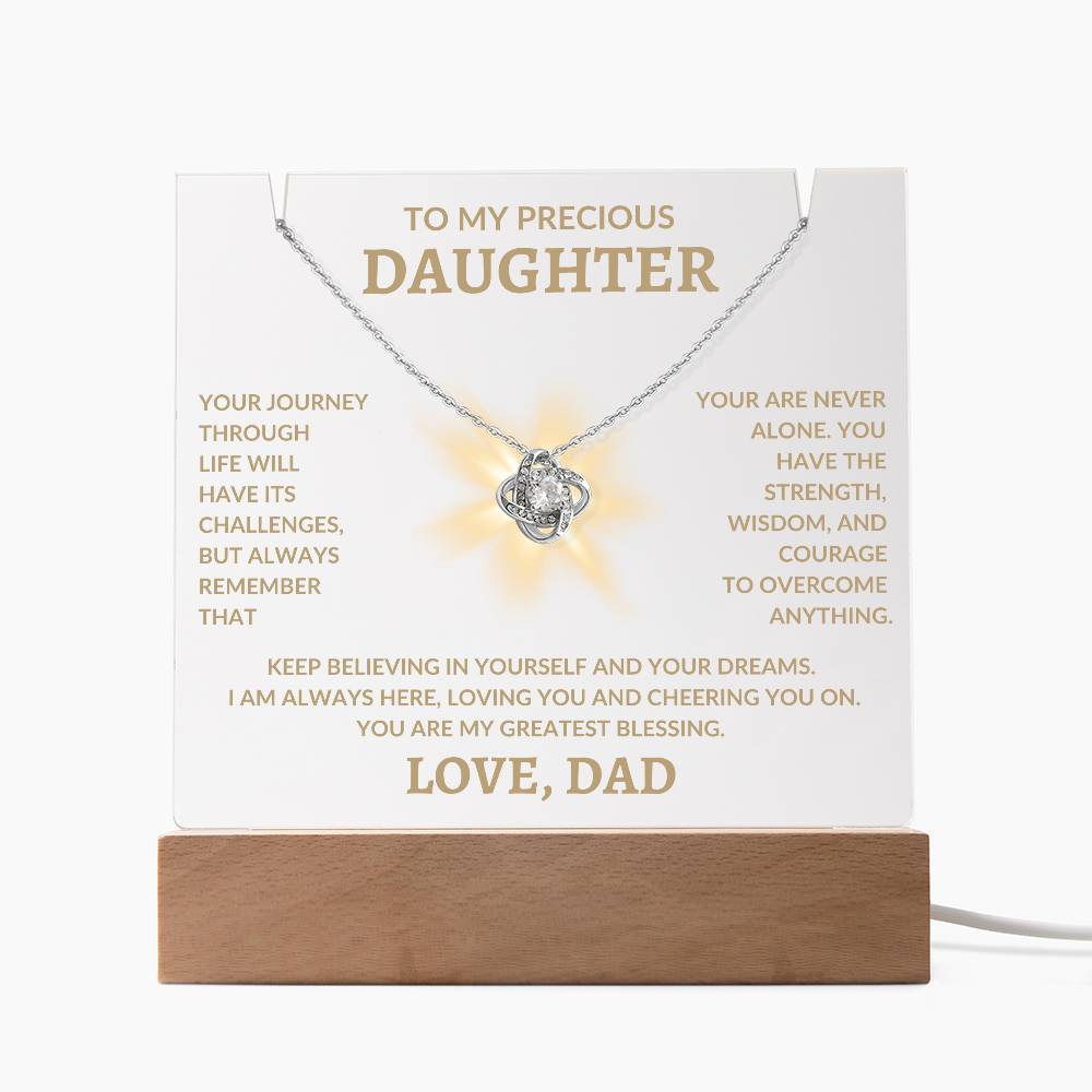 To My Precious Daughter Love, Dad | Keepsake Acrylic Bundle