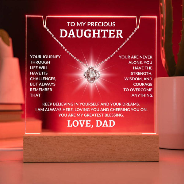 To My Precious Daughter Love, Dad | Keepsake Acrylic Bundle