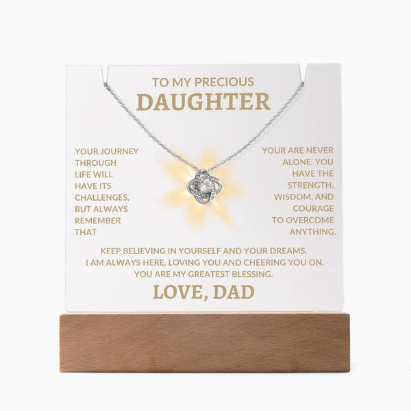 To My Precious Daughter Love, Dad | Keepsake Acrylic Bundle
