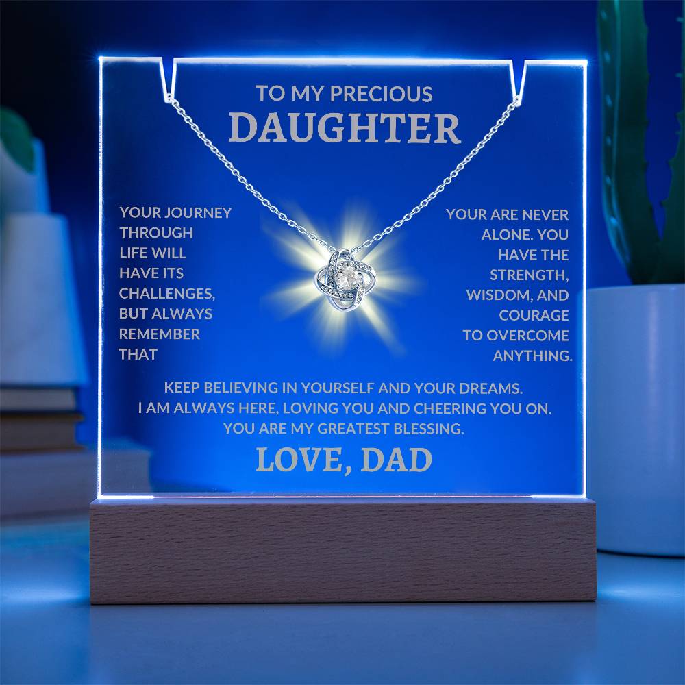 To My Precious Daughter Love, Dad | Keepsake Acrylic Bundle