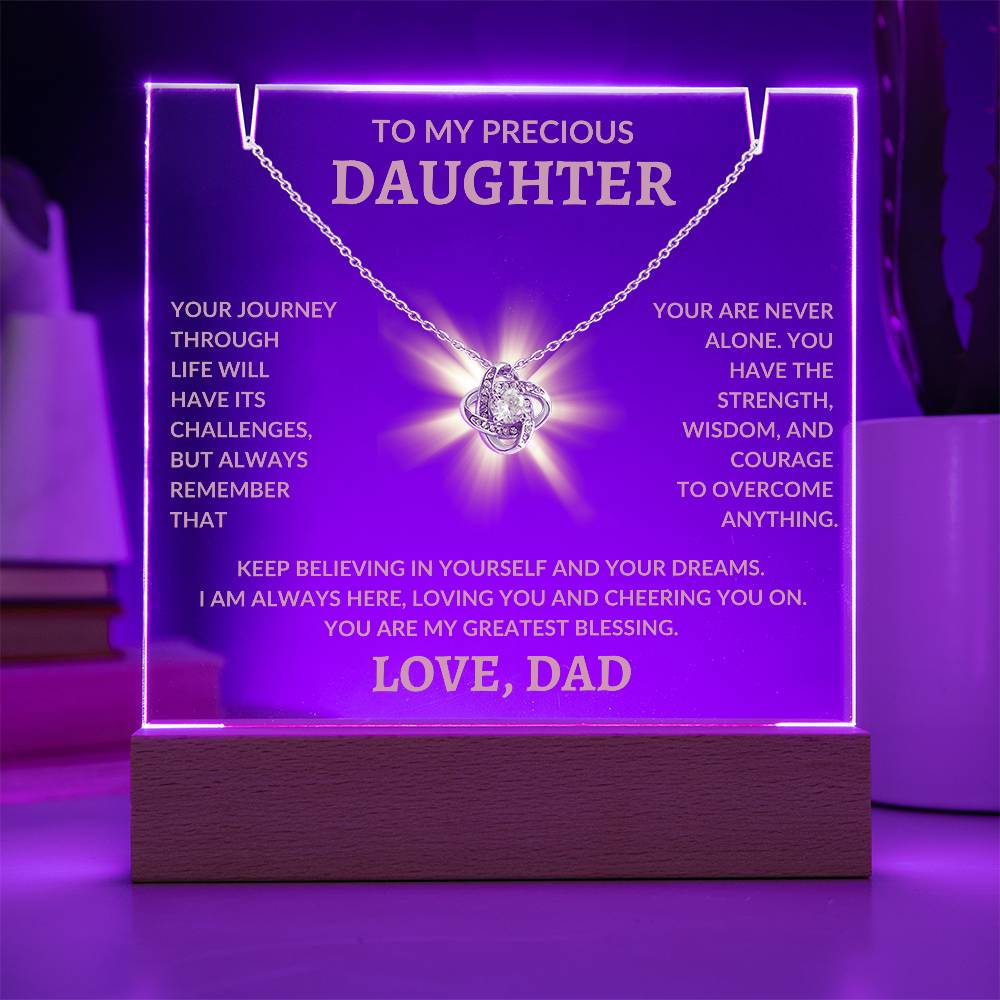 To My Precious Daughter Love, Dad | Keepsake Acrylic Bundle