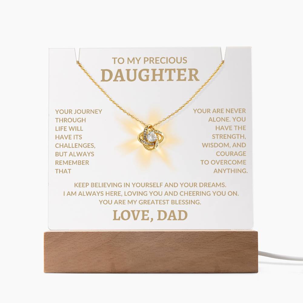 To My Precious Daughter Love, Dad | Keepsake Acrylic Bundle