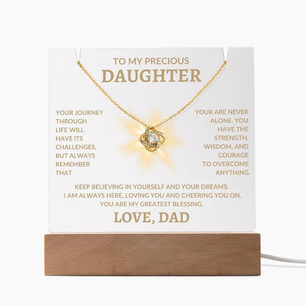 To My Precious Daughter Love, Dad | Keepsake Acrylic Bundle