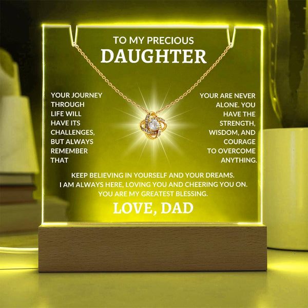 To My Precious Daughter Love, Dad | Keepsake Acrylic Bundle