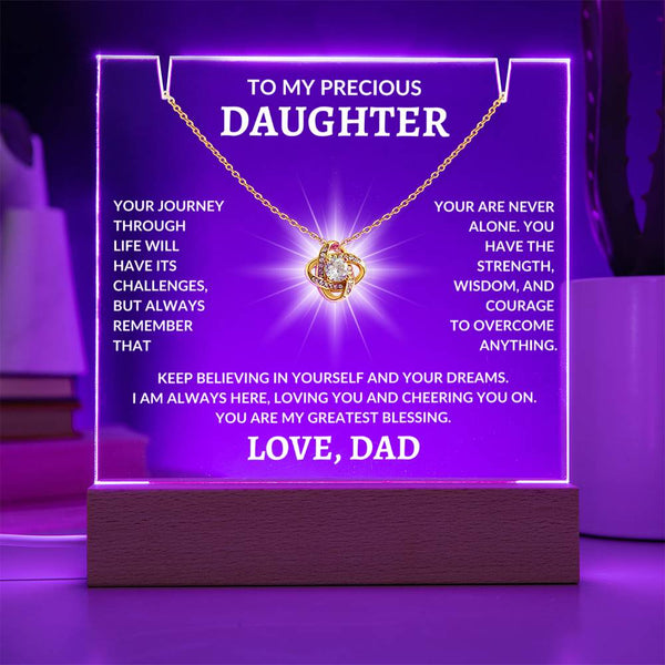 To My Precious Daughter Love, Dad | Keepsake Acrylic Bundle