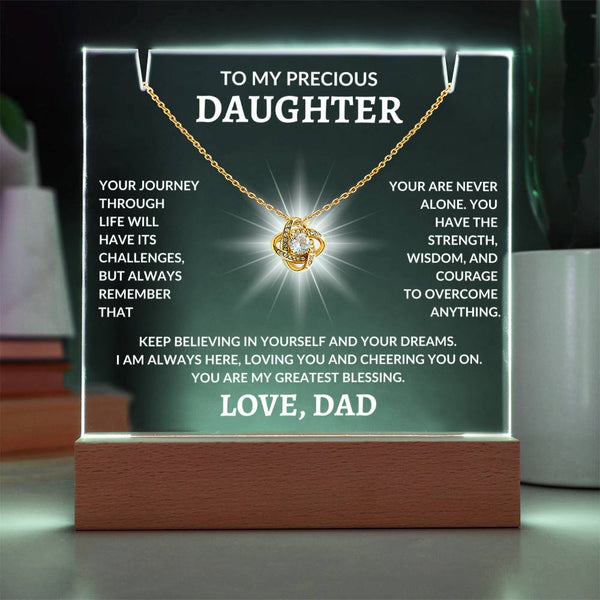 To My Precious Daughter Love, Dad | Keepsake Acrylic Bundle