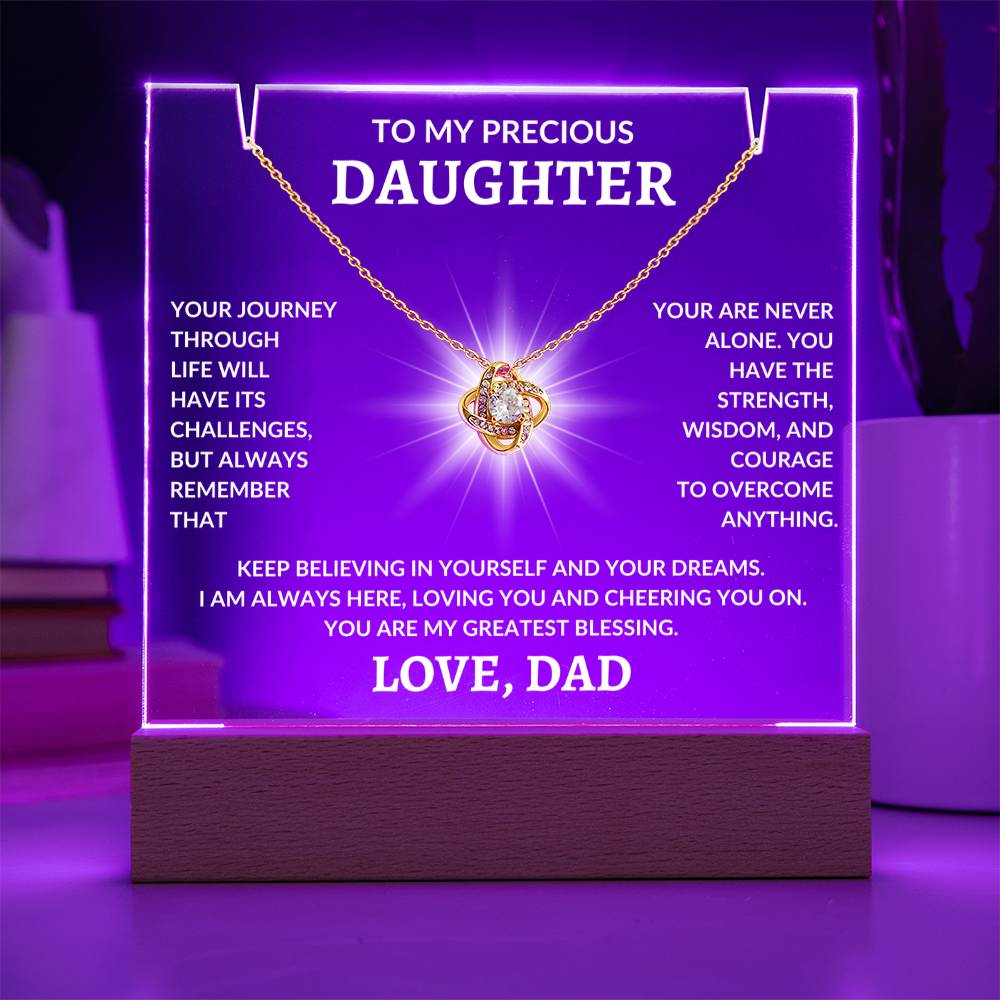 To My Precious Daughter Love, Dad | Keepsake Acrylic Bundle