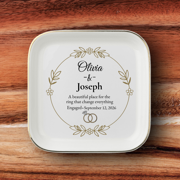 Personalized Engagement Ring Dish