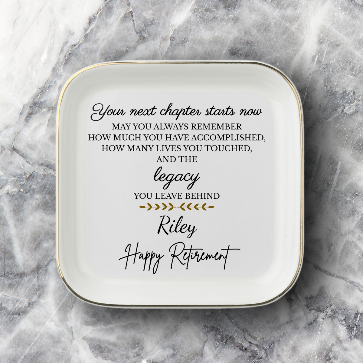 Personalized Retirement Jewelry Dish