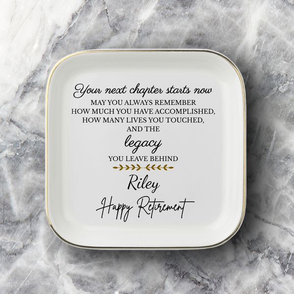Personalized Retirement Jewelry Dish