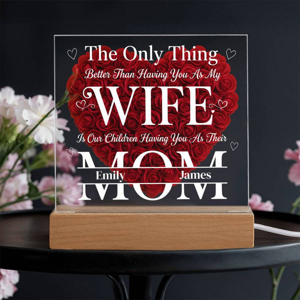 The Eternal Radiance Plaque: "Wife & Mom" Custom Edition